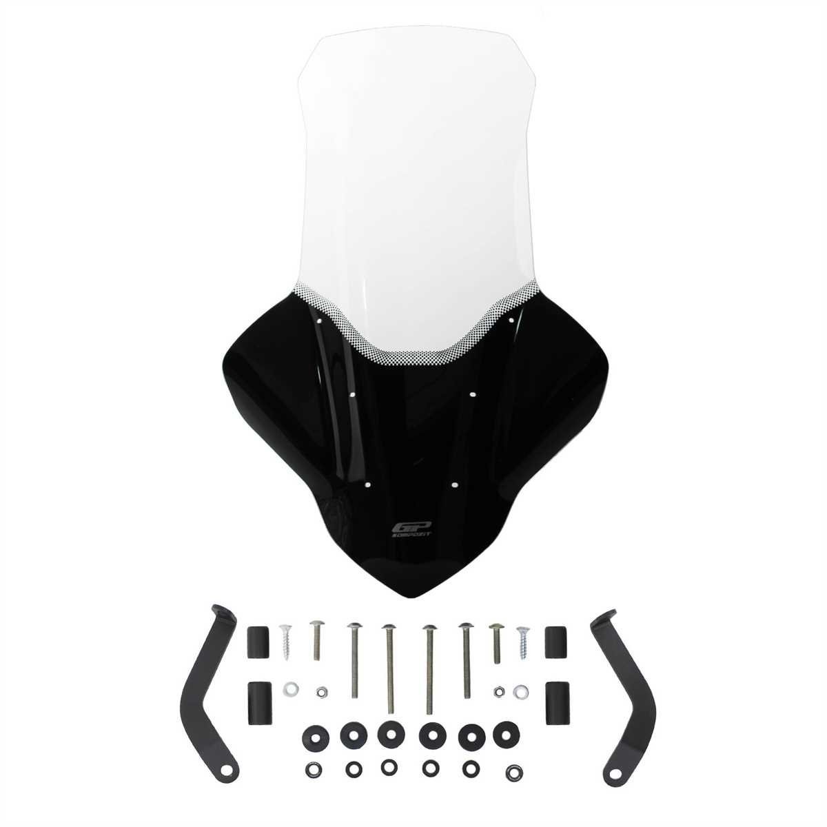 GP Kompozit Yamaha NMAX 125 / 155 2021-2024 Uyumlu Elcikli Uzun Tur Camı Şeffaf 82 cm