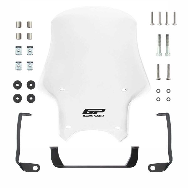 GP Kompozit CF Moto 250 NK 2023-2024 Uyumlu Ön Cam Şeffaf 49 cm