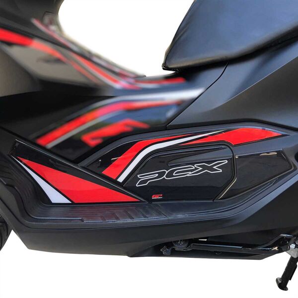GP Kompozit Honda PCX 125 2021-2024 Uyumlu Yan Alt Ayak Pad Kırmızı