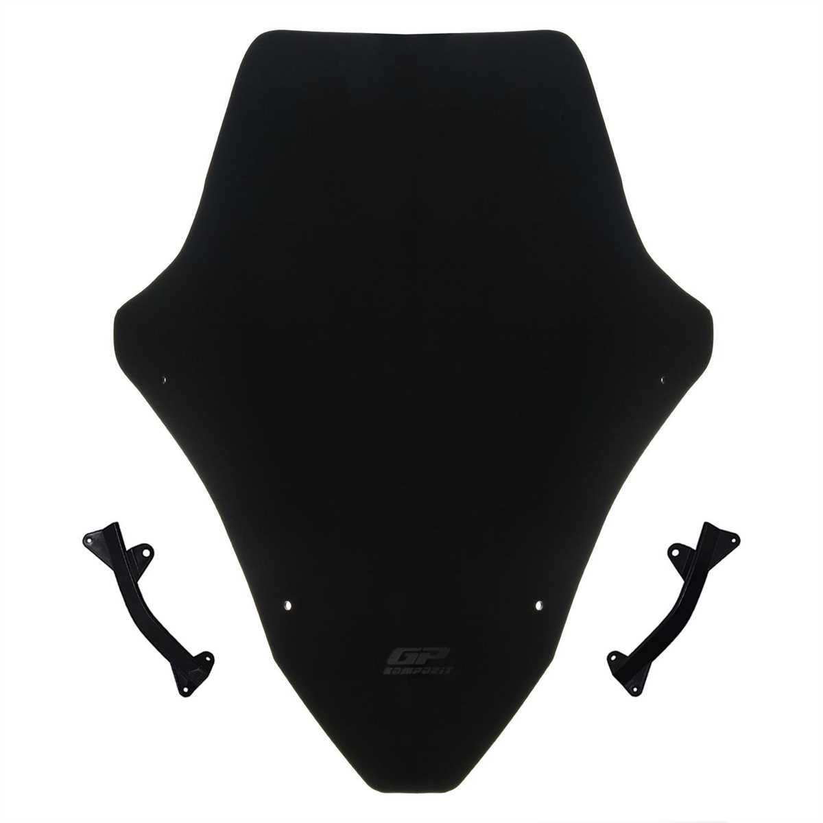 GP Kompozit Honda PCX 125 / 150 2021-2024 Uyumlu Spor Ön Cam Siyah 55 cm