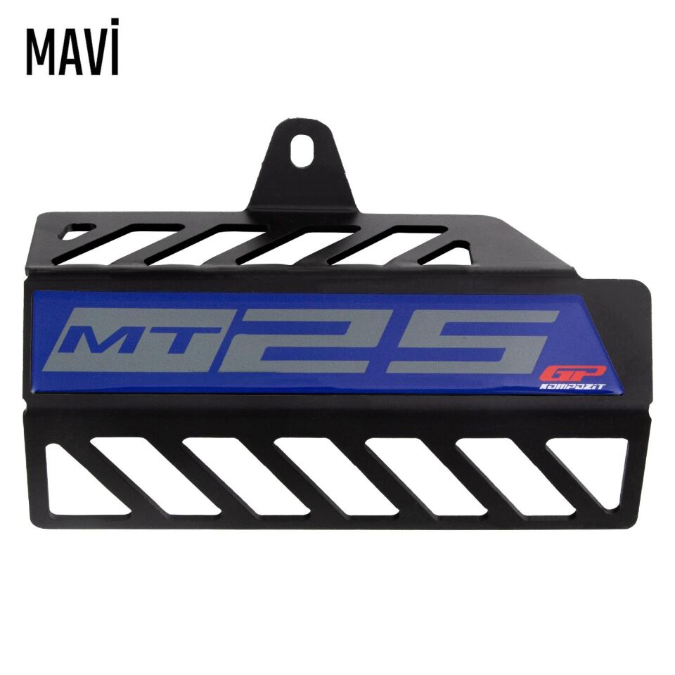 GP Kompozit Yamaha MT-25 2015-2024 Uyumlu Egzoz Koruma Kapağı Siyah - Mavi
