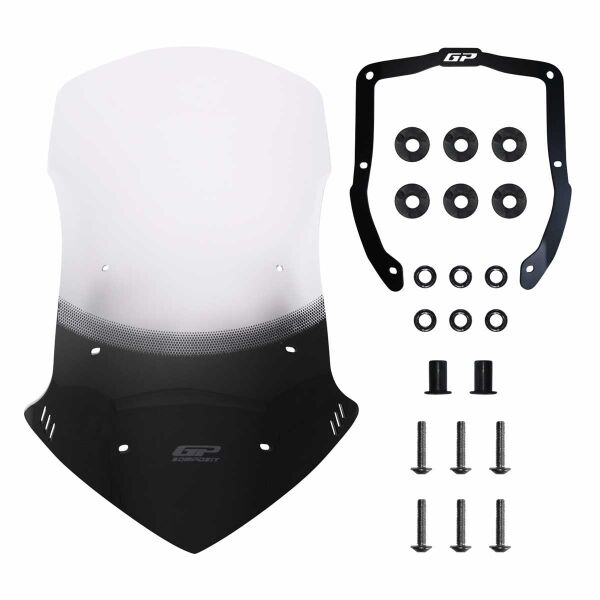 GP Kompozit Honda NC 750 X 2021-2024 Uyumlu Baskılı Tur Camı Şeffaf 59 cm