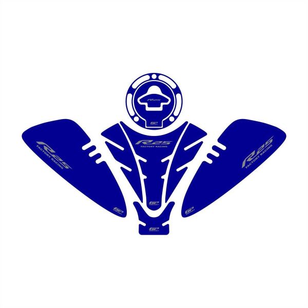 GP Kompozit Yamaha R25 2019-2024 Uyumlu Tank Pad Seti Mavi