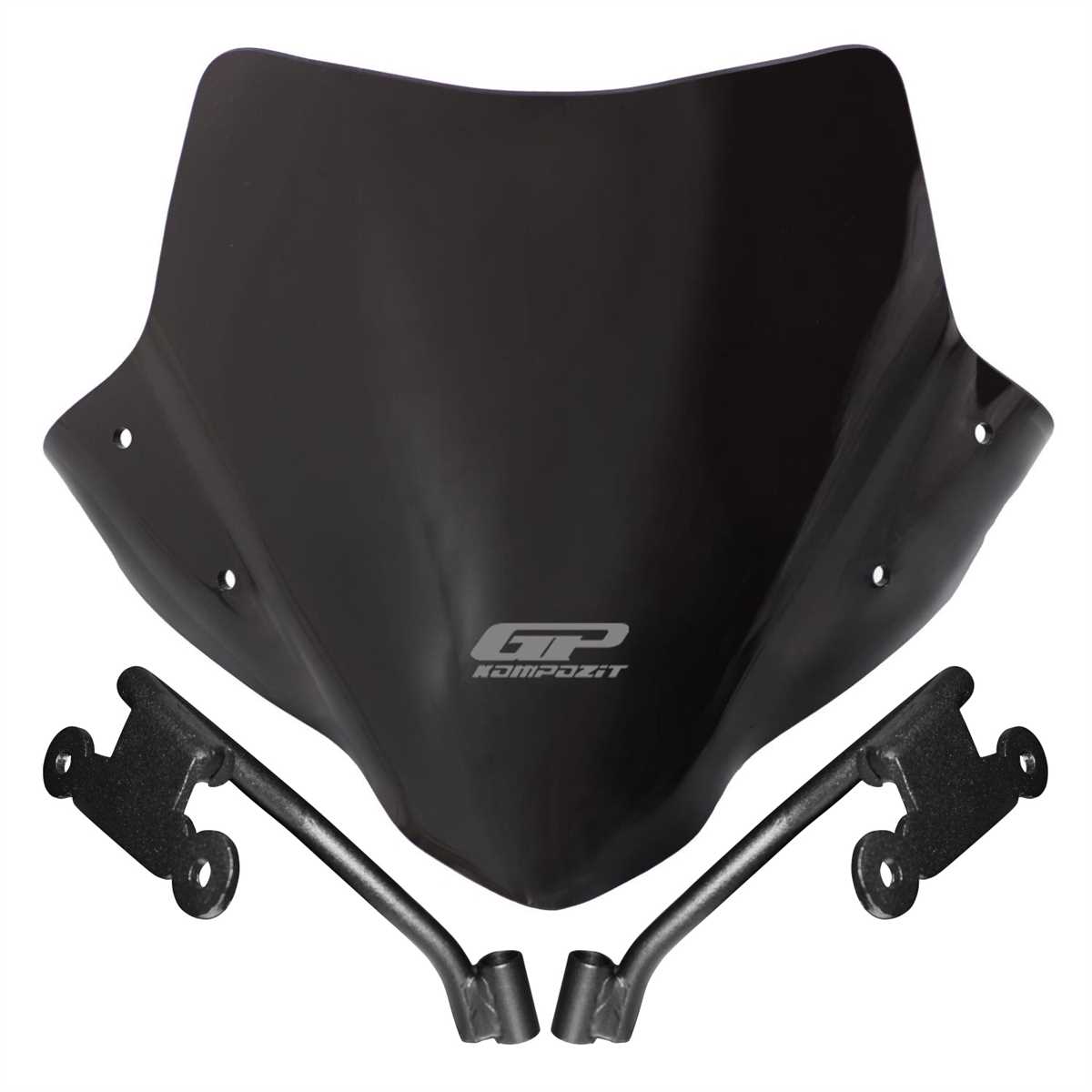 GP Kompozit Honda CB750 Hornet 2023-2024 Uyumlu Ön Cam Siyah 28 cm