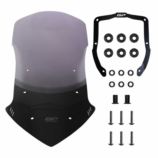 GP Kompozit Honda NC 750 X 2021-2024 Uyumlu Baskılı Tur Camı Füme 59 cm