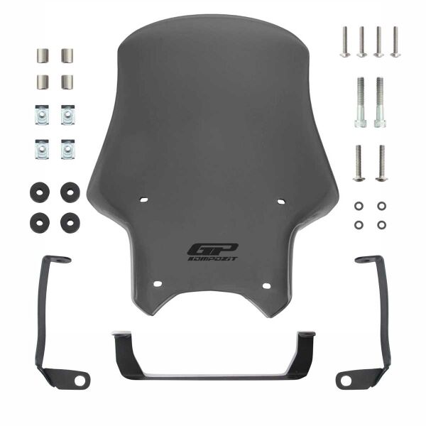 GP Kompozit CF Moto 250 NK 2023-2024 Uyumlu Ön Cam Füme 49 cm