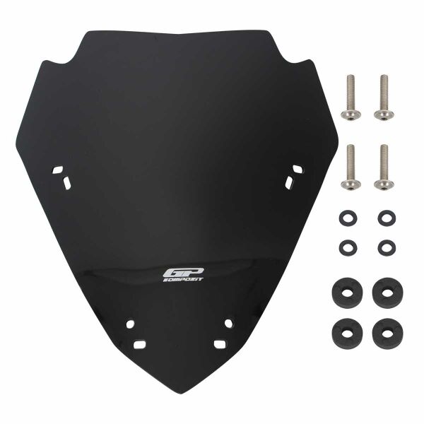 GP Kompozit Yamaha XMAX 250 2024 Uyumlu Spor Ön Cam Siyah 40 cm